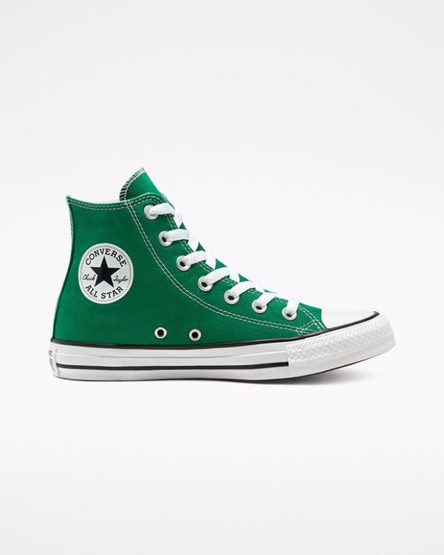 Tenis Converse Chuck Taylor All Star Classicos Cano Alto Masculino Verdes Branco | PT C00371T